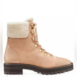 Stuart Weitzman $795  Boot Shoe  ALPINE COZY COMBAT BOOTIE 5.5B